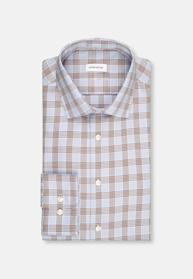 Slim Business Hemd Karo in Braun | Seidensticker Onlineshop
