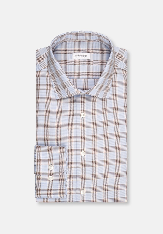 Slim Chemise d'affaires carreaux dans Marron | Boutique en ligne Seidensticker