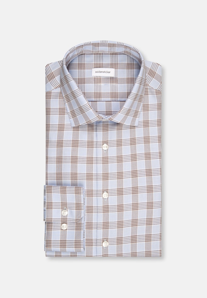 Slim Business Hemd Karo in Braun | Seidensticker Onlineshop