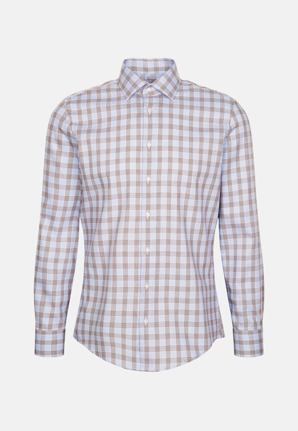 Slim Chemise d'affaires carreaux in Marron |  Seidensticker Onlineshop
