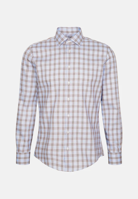 Slim Business Hemd Karo in Braun |  Seidensticker Onlineshop