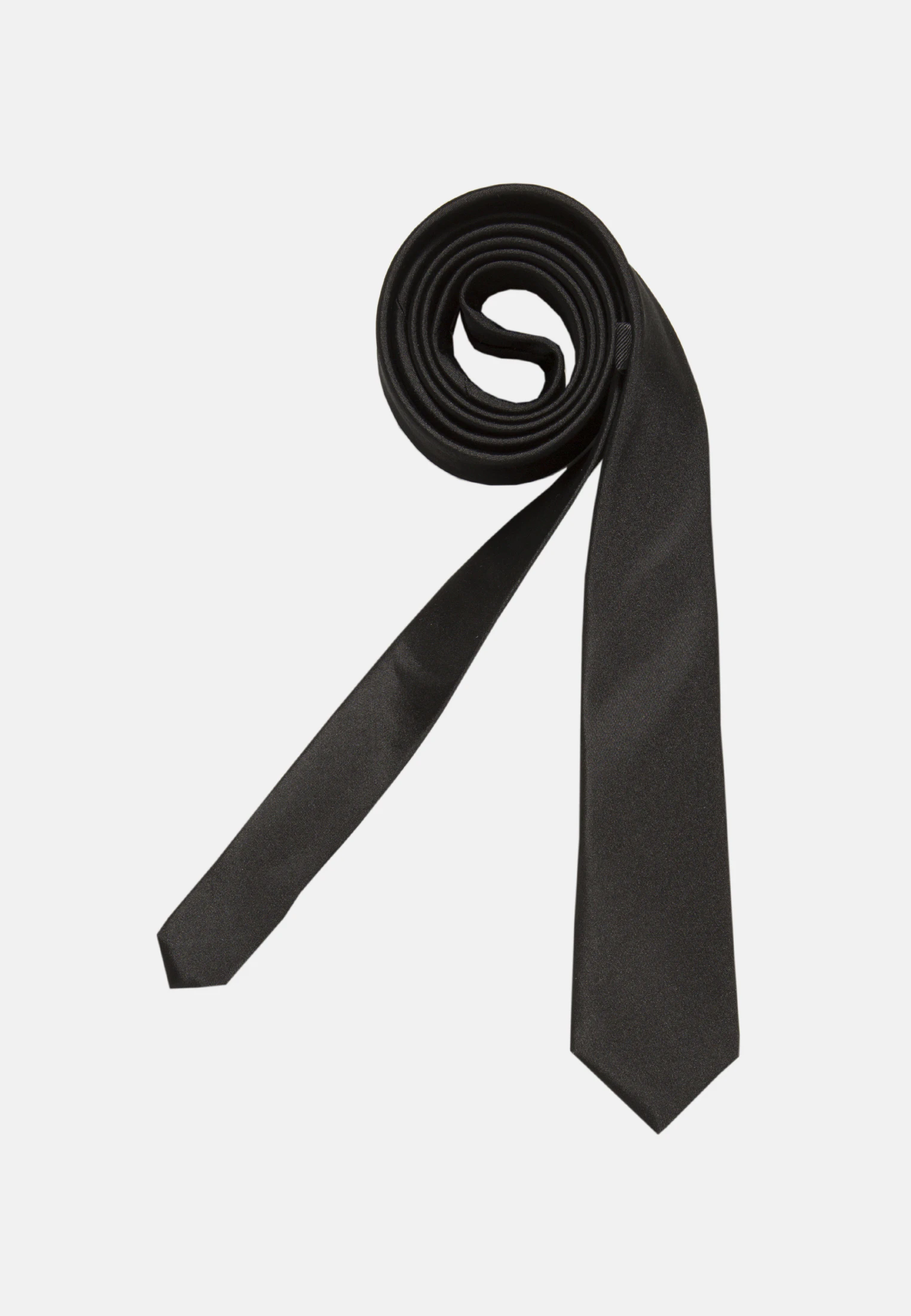 Schmal (5cm) Krawatte Gestreift Schwarz