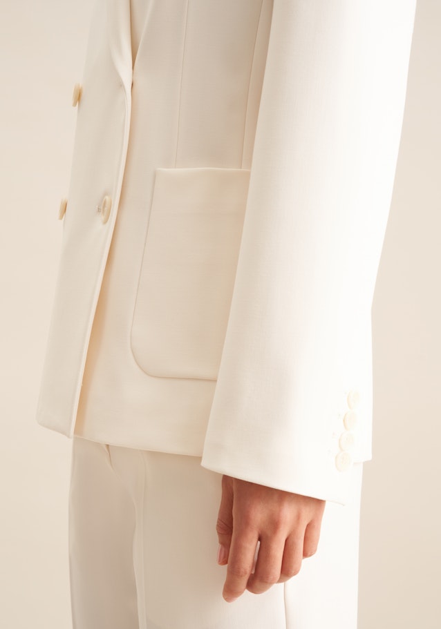 Regular Veste Uni in Ecru | Seidensticker Onlineshop