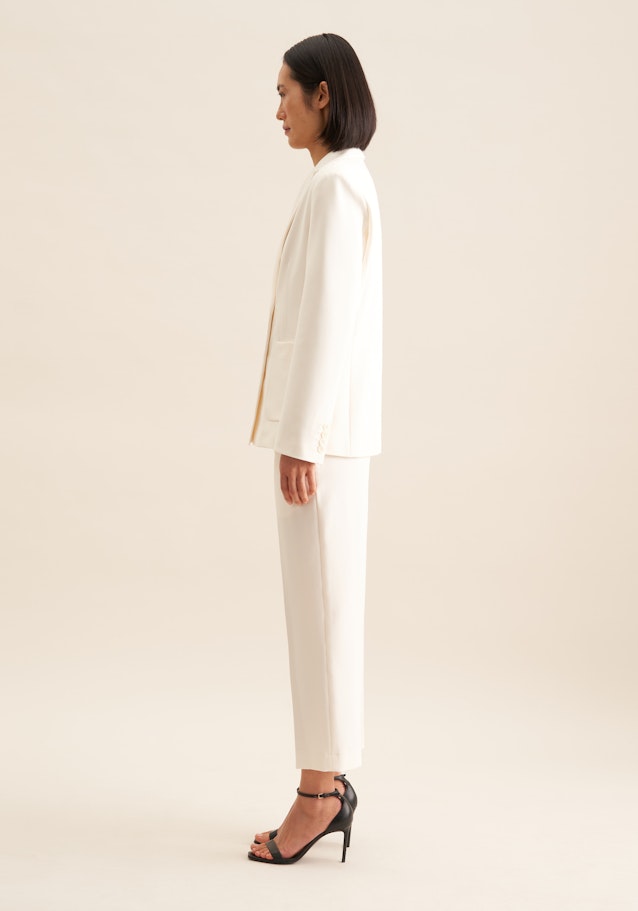 Regular Veste Uni in Ecru | Seidensticker Onlineshop