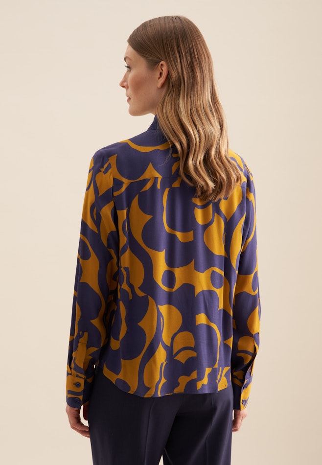 Hemdbluse Geometrische Muster in Gelb | Seidensticker Onlineshop