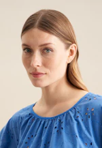 Shirtbluse Stickerei in Mittelblau |  Seidensticker Onlineshop