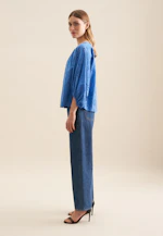 Shirtbluse Stickerei in Mittelblau |  Seidensticker Onlineshop