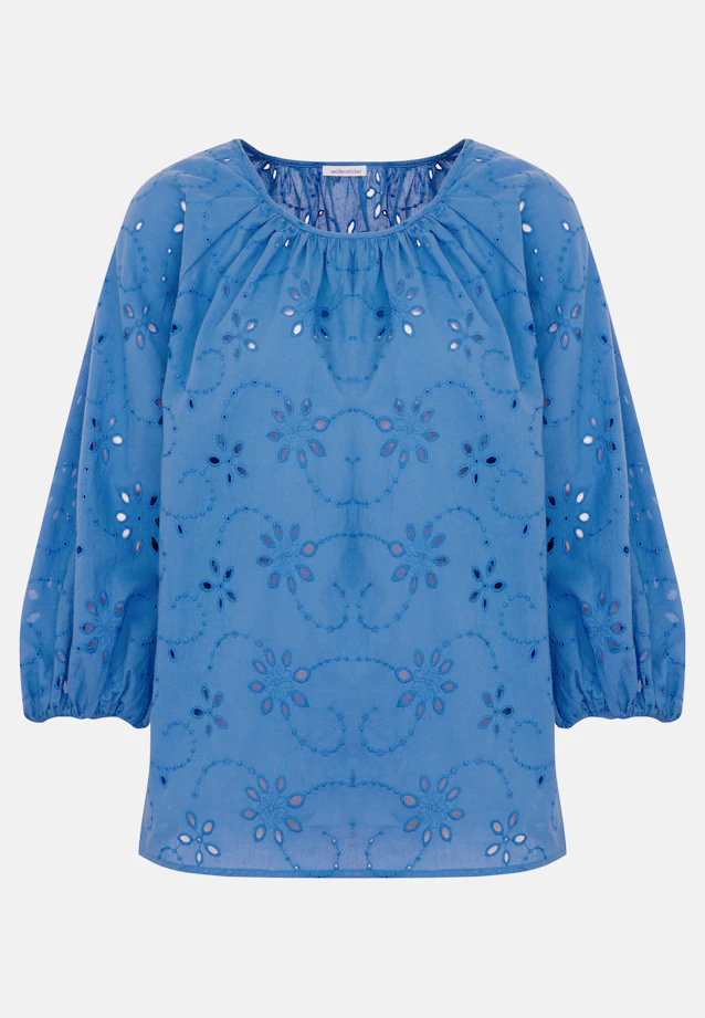 Shirtbluse Stickerei in Mittelblau |  Seidensticker Onlineshop