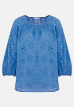 Shirtbluse Stickerei in Mittelblau |  Seidensticker Onlineshop