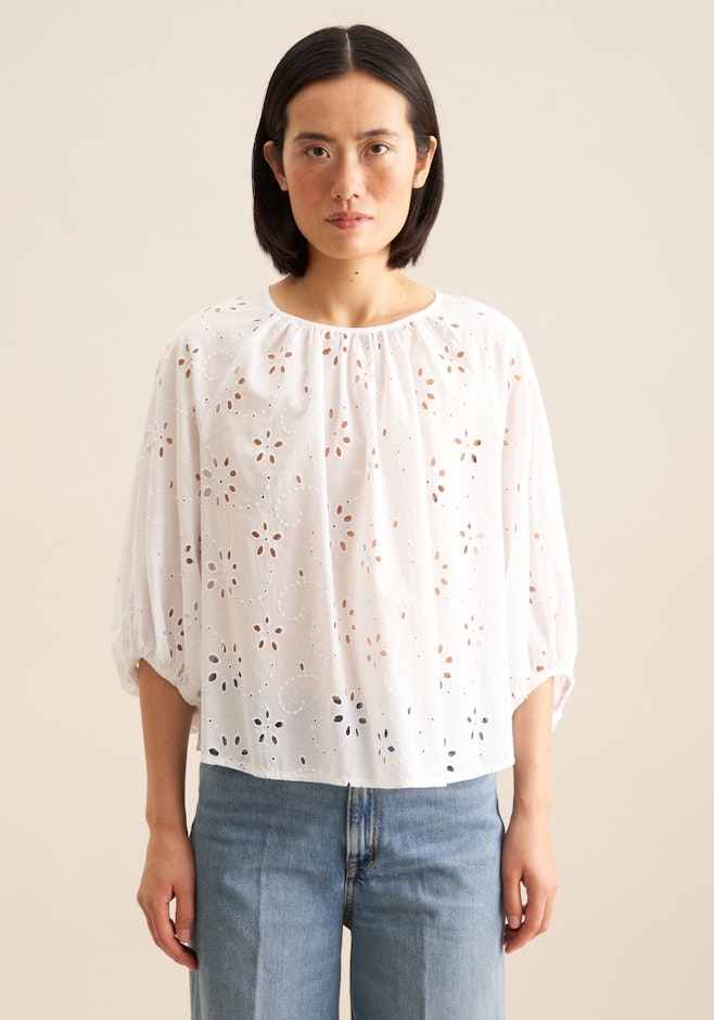 Shirtbluse Stickerei in Weiß | Seidensticker Onlineshop