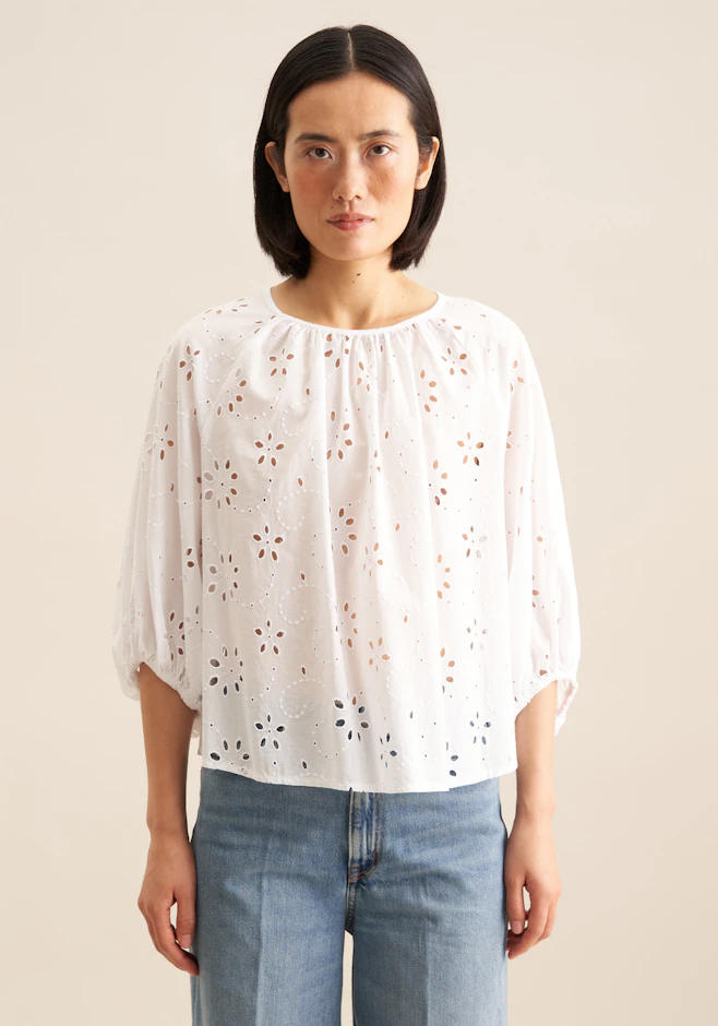 Shirtbluse Stickerei in Weiß | Seidensticker Onlineshop