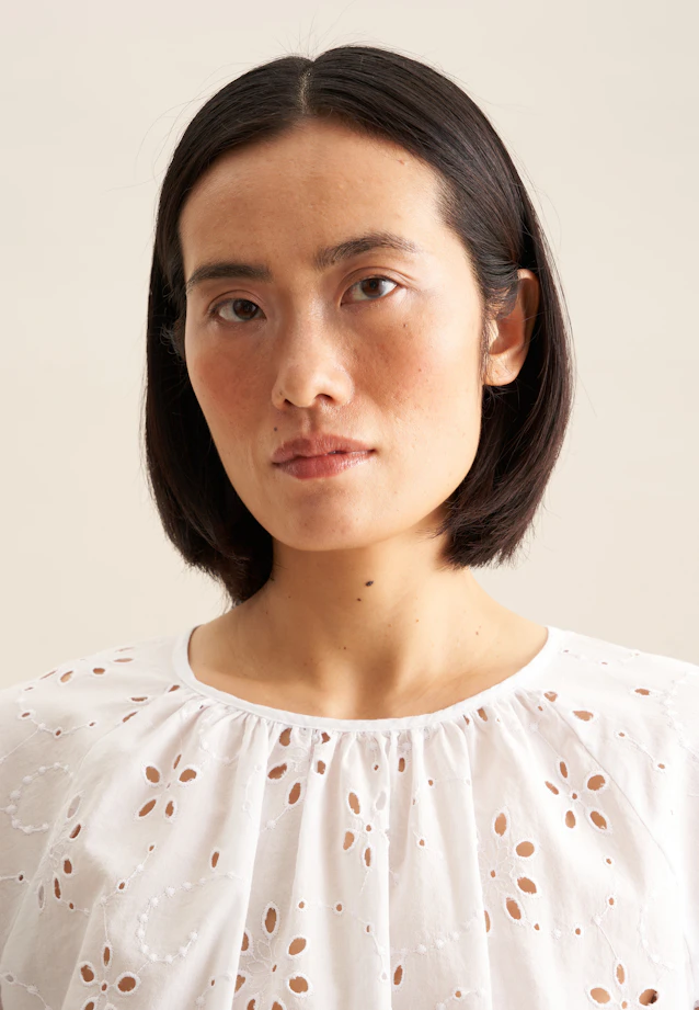 Chemisier Broderie in Blanc |  Seidensticker Onlineshop