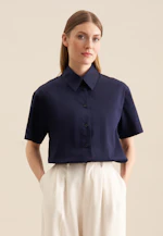 Chemisier chemise Uni in Bleu Foncé |  Seidensticker Onlineshop