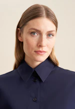 Chemisier chemise Uni in Bleu Foncé |  Seidensticker Onlineshop
