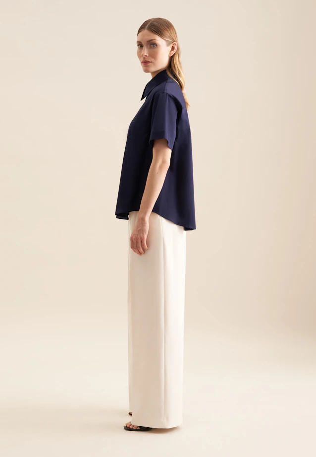 Chemisier chemise Uni in Bleu Foncé |  Seidensticker Onlineshop