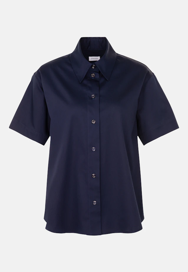Chemisier chemise Uni in Bleu Foncé |  Seidensticker Onlineshop