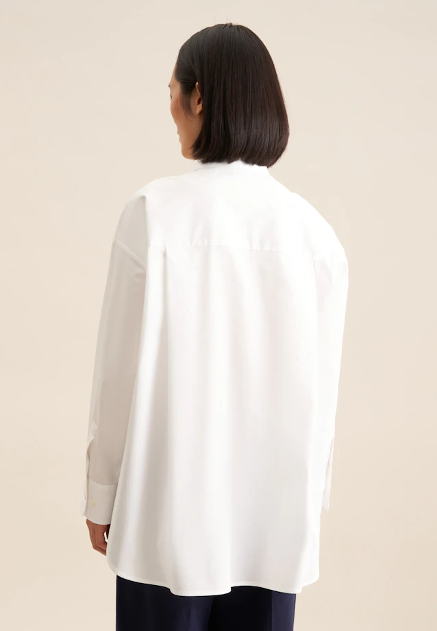Longbluse Uni in Weiß |  Seidensticker Onlineshop