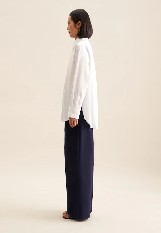 Longbluse Uni in Weiß |  Seidensticker Onlineshop