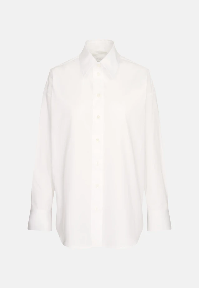 Longbluse Uni in Weiß |  Seidensticker Onlineshop