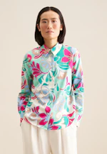Chemisier chemise Floral in Turquoise |  Seidensticker Onlineshop