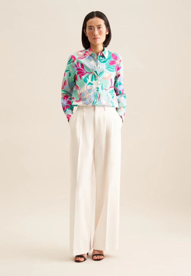 Chemisier chemise Floral in Turquoise |  Seidensticker Onlineshop