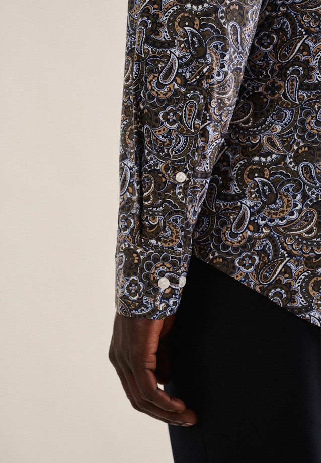 Slim Chemise Performance Paisley in Vert |  Seidensticker Onlineshop