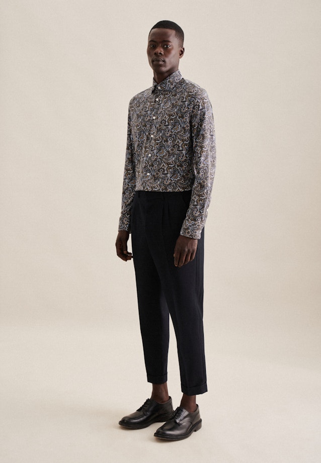 Slim Chemise Performance Paisley in Vert |  Seidensticker Onlineshop