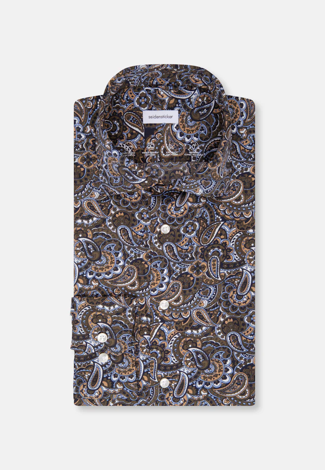 Slim Performance shirt Paisley in Green | Seidensticker online shop