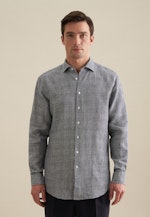 Regular Chemise d'affaires carreaux in Bleu Foncé |  Seidensticker Onlineshop