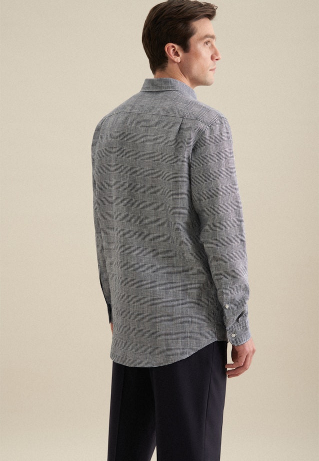 Regular Chemise d'affaires carreaux in Bleu Foncé |  Seidensticker Onlineshop