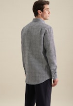 Regular Chemise d'affaires carreaux in Bleu Foncé |  Seidensticker Onlineshop