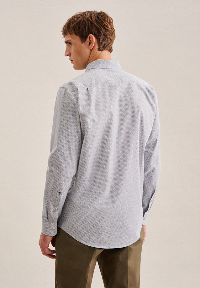 Regular Business Hemd Druck in Braun |  Seidensticker Onlineshop