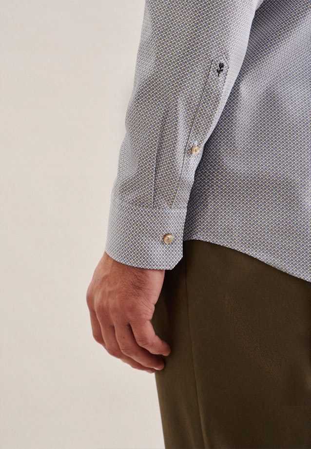 Regular Business Hemd Druck in Braun |  Seidensticker Onlineshop