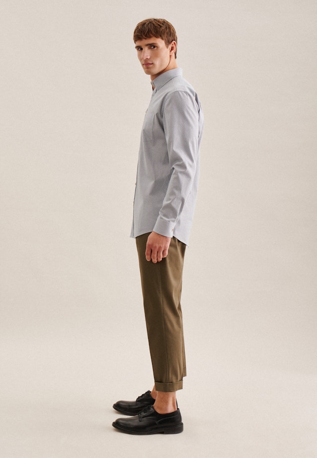 Regular Business Hemd Druck in Braun |  Seidensticker Onlineshop