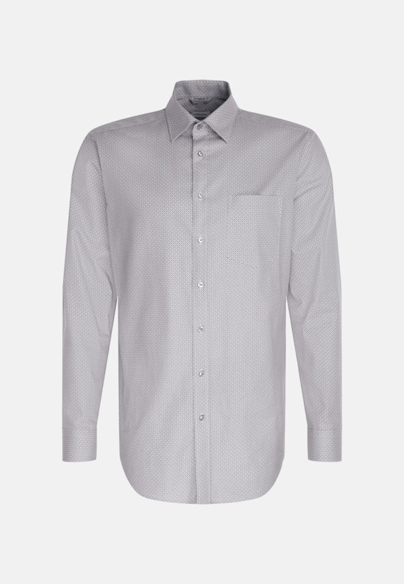 Regular Business Hemd Druck in Braun |  Seidensticker Onlineshop