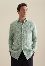 Regular Business Hemd Paisley in Grün |  Seidensticker Onlineshop