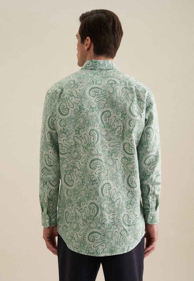 Regular Business Hemd Paisley in Grün |  Seidensticker Onlineshop