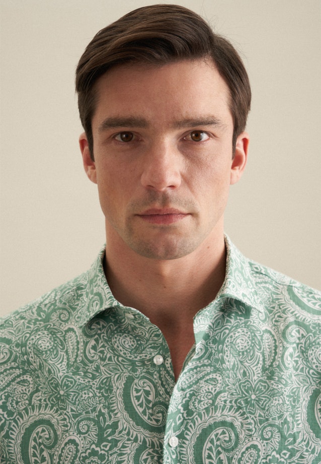 Regular Business Hemd Paisley in Grün |  Seidensticker Onlineshop