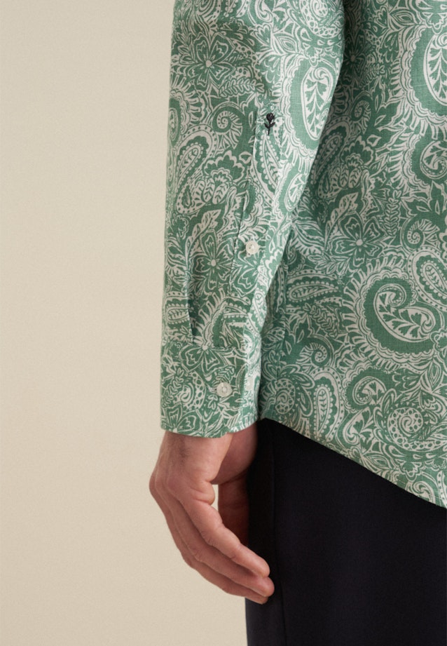 Regular Business Hemd Paisley in Grün |  Seidensticker Onlineshop