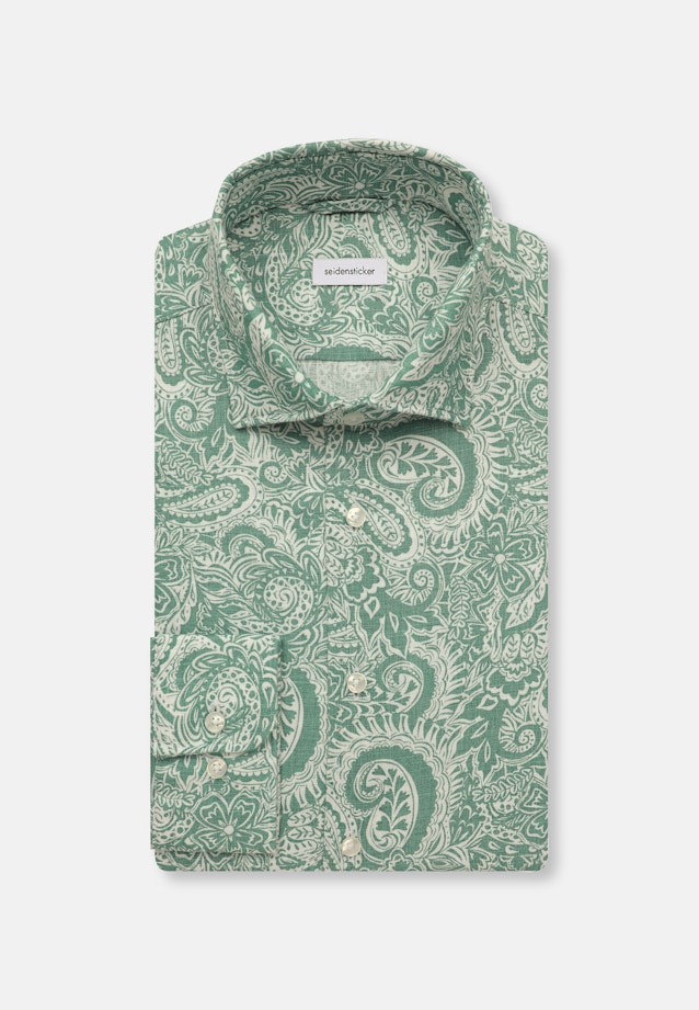 Regular Business Hemd Paisley in Grün |  Seidensticker Onlineshop