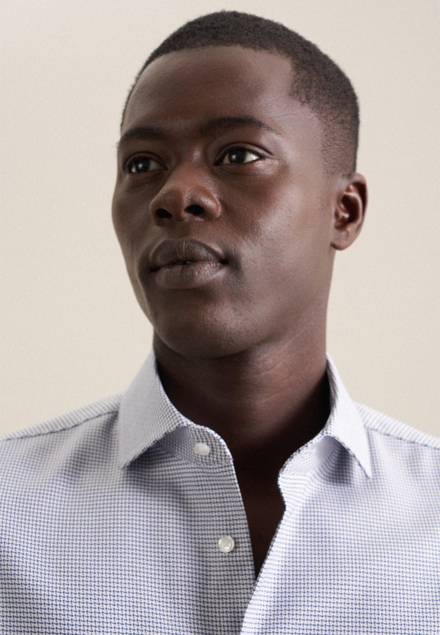 Slim Business shirt Structure in Medium Blue |  Seidensticker Onlineshop