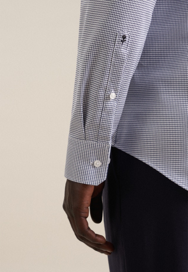 Slim Business shirt Structure in Medium Blue |  Seidensticker Onlineshop