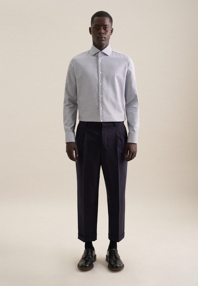Slim Business shirt Structure in Medium Blue |  Seidensticker Onlineshop