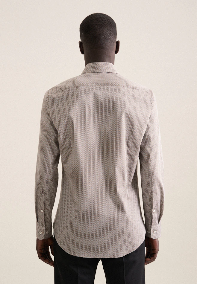Slim Performance shirt Print in Grey | Seidensticker online shop