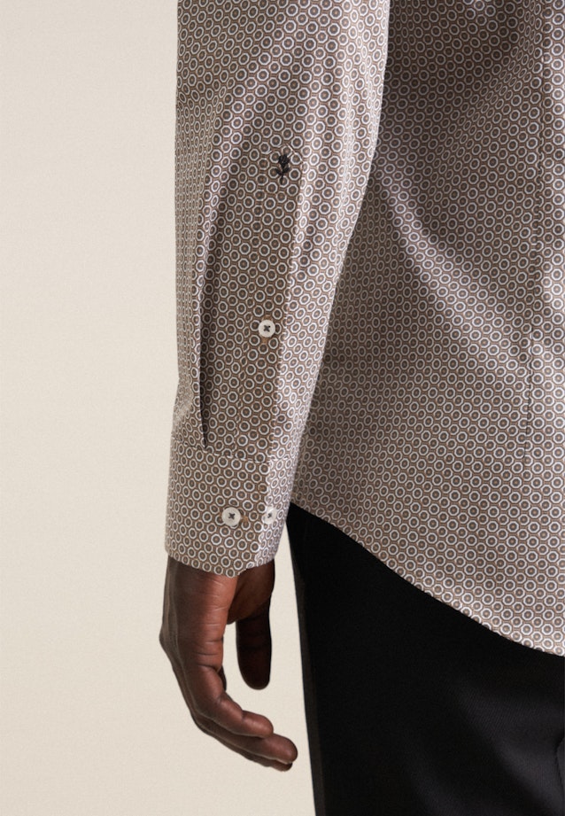 Slim Performance-Hemd Druck in Grau |  Seidensticker Onlineshop