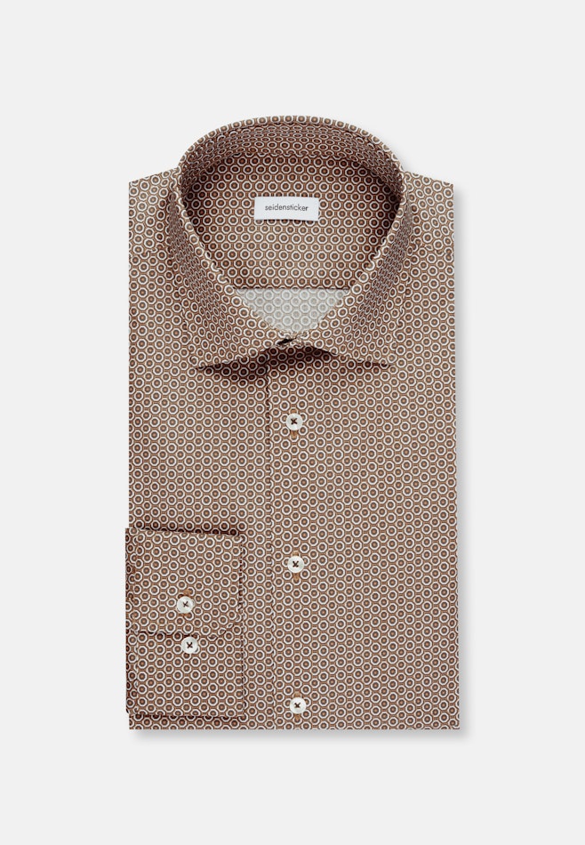 Slim Performance-Hemd Druck in Grau | Seidensticker Onlineshop