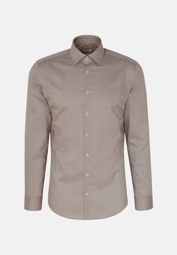 Slim Performance-Hemd Druck in Grau |  Seidensticker Onlineshop