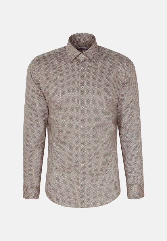 Slim Performance-Hemd Druck in Grau |  Seidensticker Onlineshop