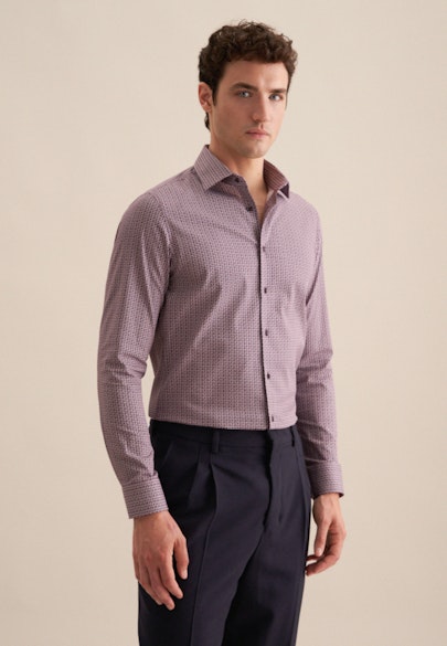 Slim Chemise Performance Imprimé in Lilas |  Seidensticker Onlineshop