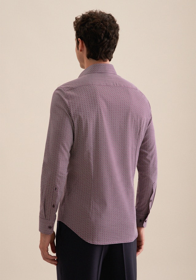 Slim Performance-Hemd Druck in Lila | Seidensticker Onlineshop